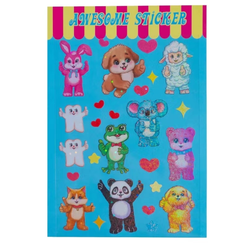 Animal Paper Glitter Sticker