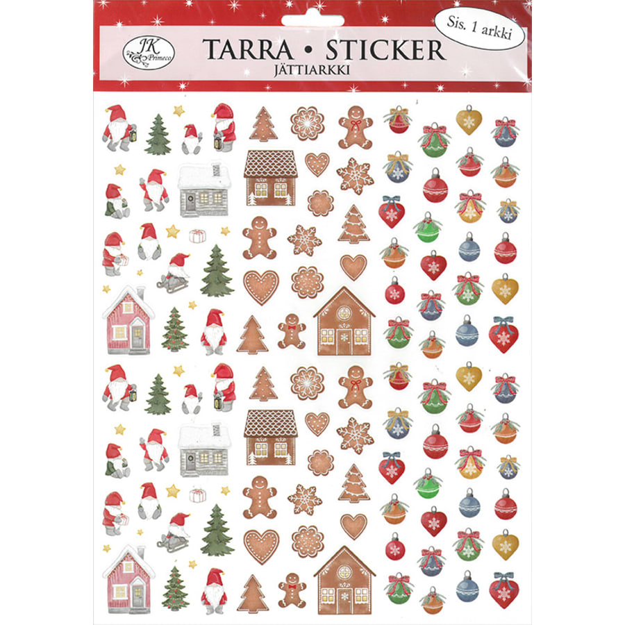 Jul Gingerbread mand Papir Glitter Sticker