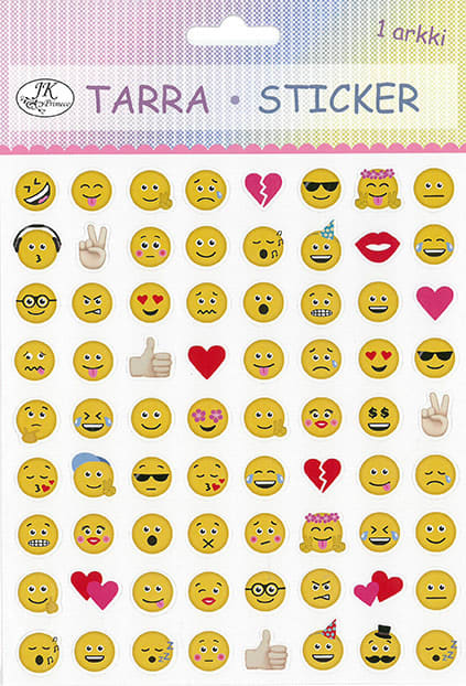 emoji Papir Glitter Sticker